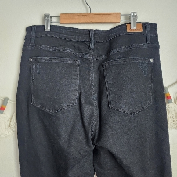 Judy Blue Black Boyfriend Fit High Waisted Distress Ripped Skinny Jeans Stretch - Picture 9 of 13